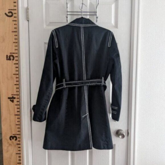One of a Kind Hand Painted Massini Trench Coat M - Picture 11 of 13